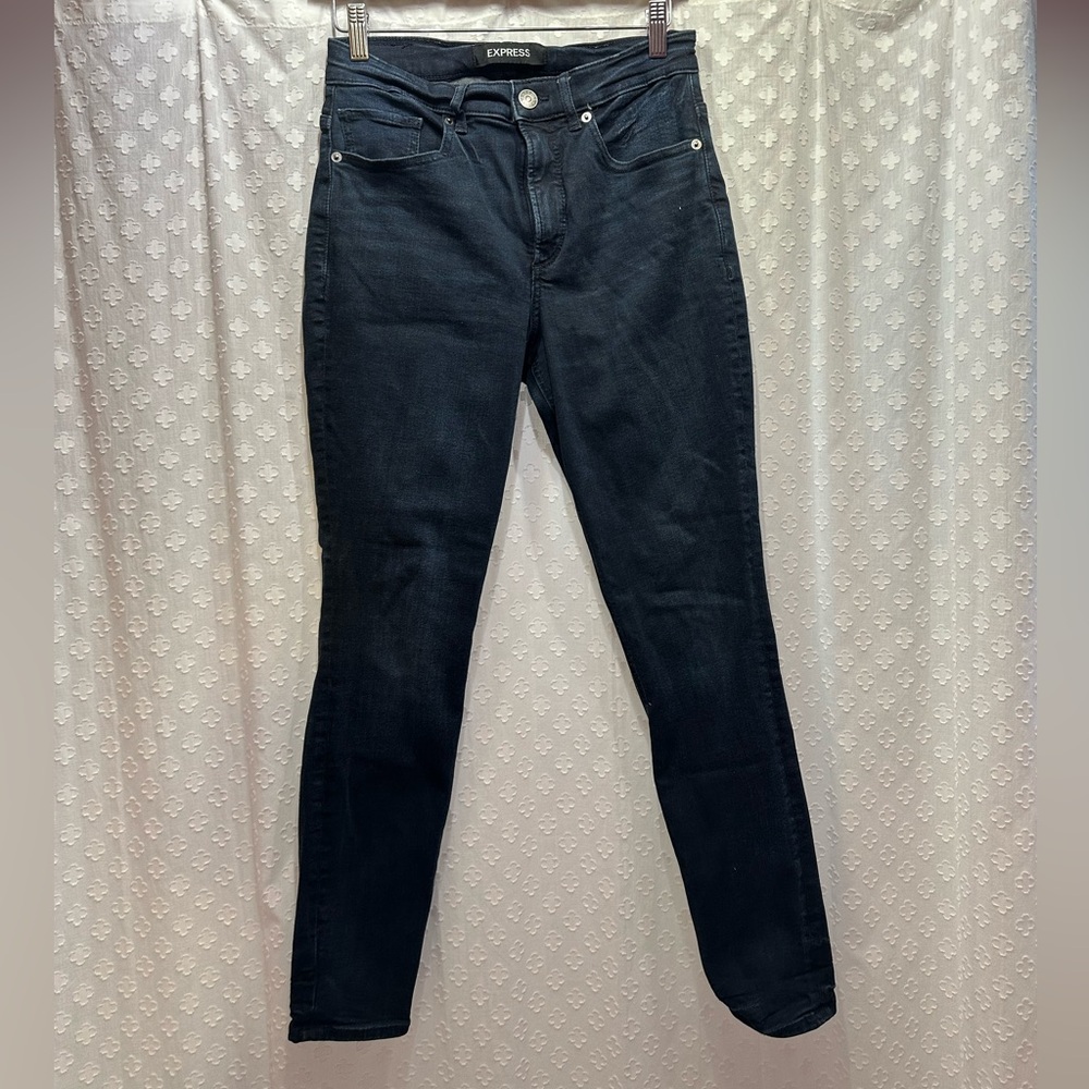 Express Dark High Rise Leggings 6S